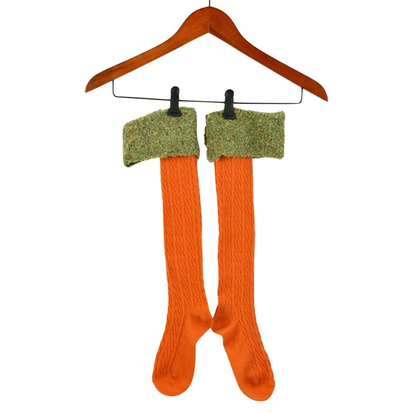 NINE WEST Cable Knit Knee Boot Boucle Cuff Socks - Picture 4 of 12